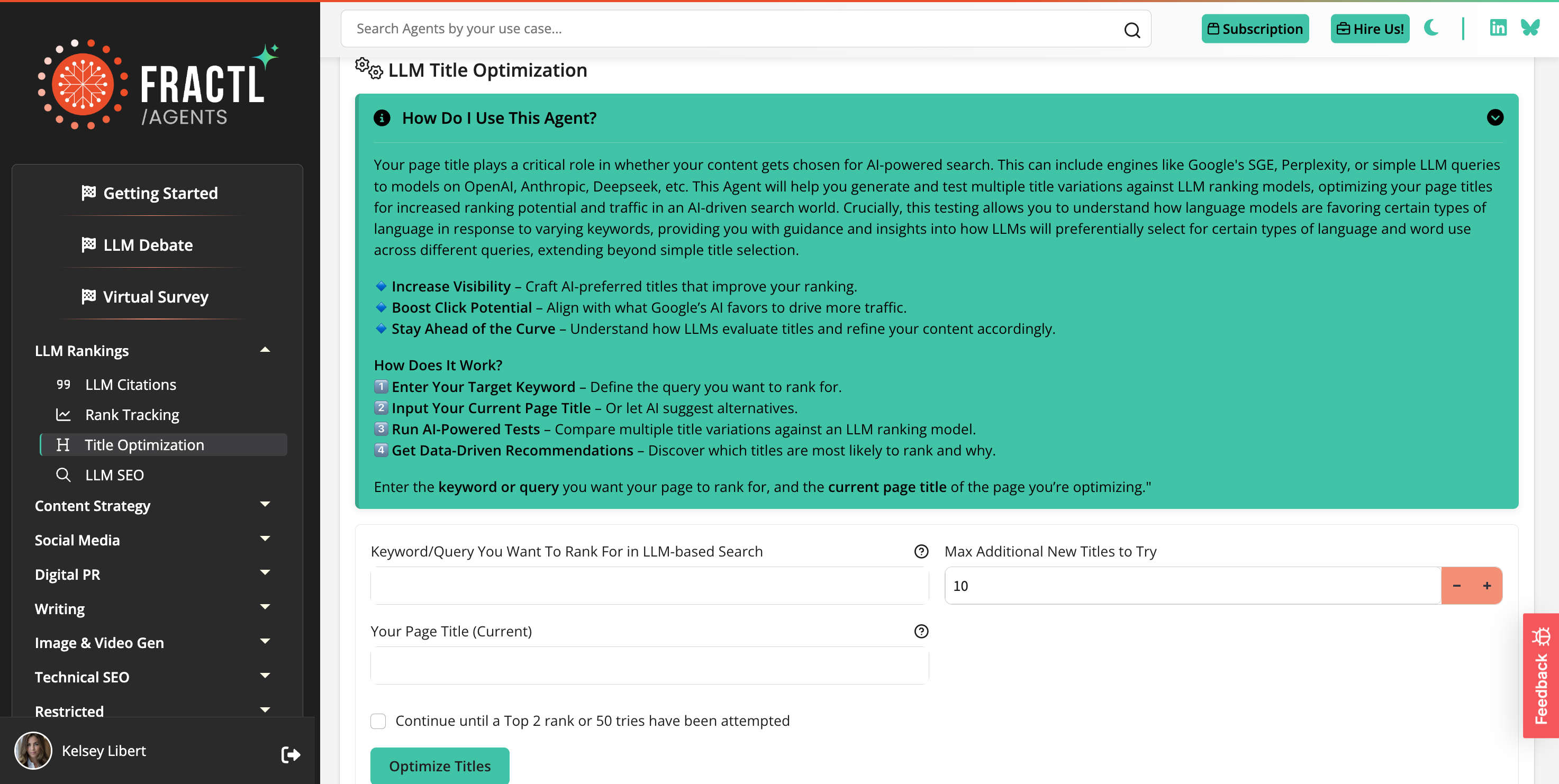 LLM Title Optimization Interface